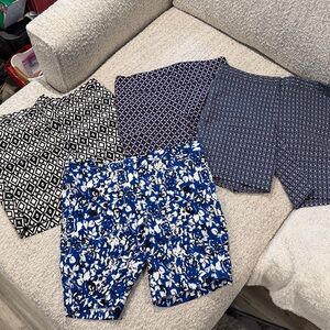 Rafaella Women's Patterned Shorts - Black, Blue, White